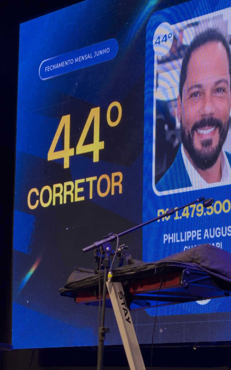 Print da premiação de Phillippe Augusto, 44º corretor MyBroker em junho